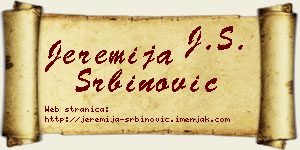 Jeremija Srbinović vizit kartica